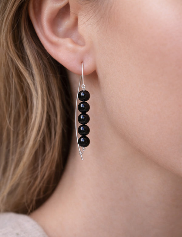 Amber earrings, gold-plated silver 925 "Landscape"