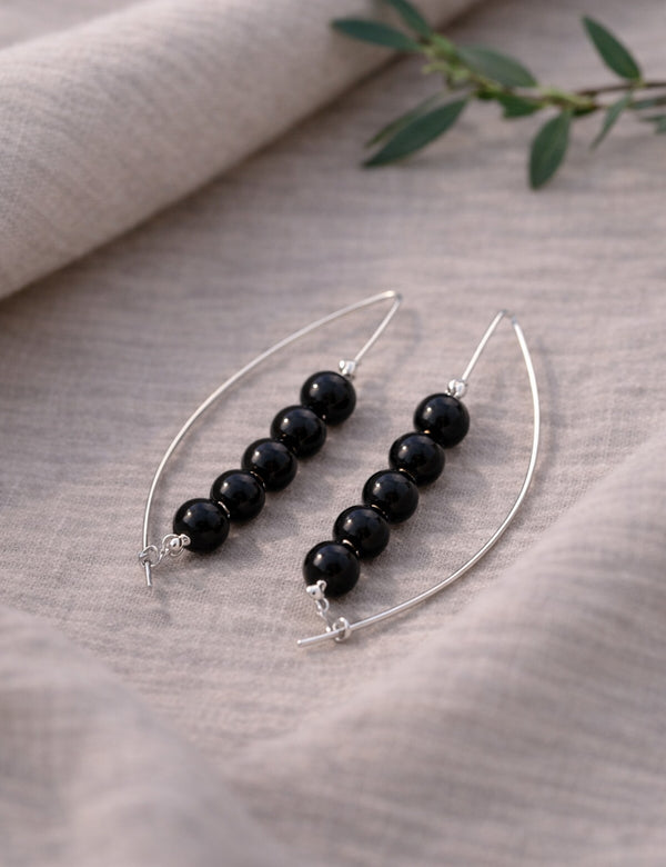 Amber earrings, gold-plated silver 925 "Landscape"