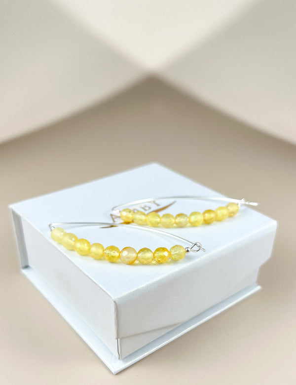 Gintaro auskarai, sidabras 925 "Švytintis drugys"