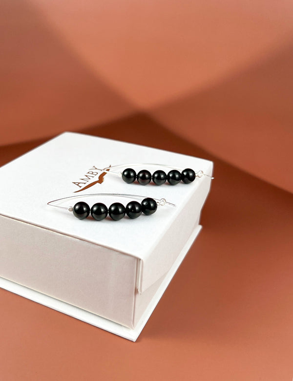 Gintaro auskarai, sidabras 925 "Cherry drugys"