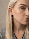 Amber earrings, silver 925 "Oasis"