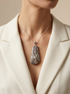 Amber pendant, gold-plated silver 925 "Blackthorn"