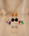 Amber set, earrings and necklace silver 925 "Colorful dream"