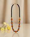 Amber set, earrings and necklace silver 925 "Colorful dream"