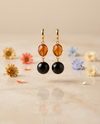 Amber set, earrings and necklace silver 925 "Colorful dream"