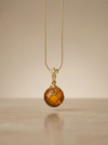 Amber pendant silver 925 "Crystals"