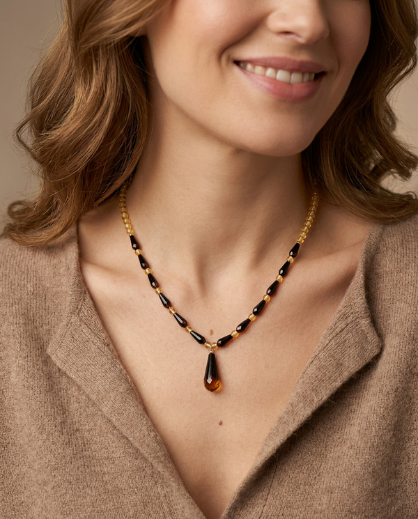 Gintaro vėrinys 45cm "Minimalistė"