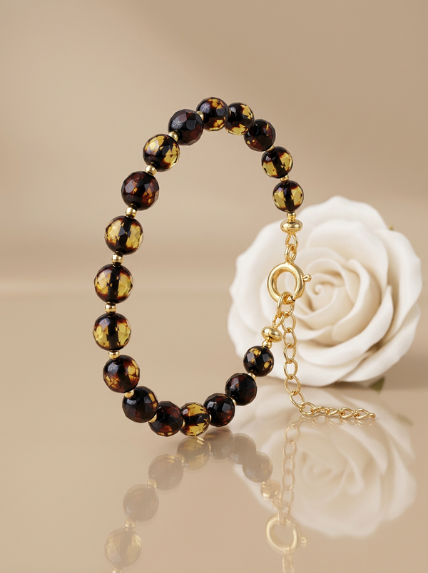 gintaro apyranke facetuotas gintaras 