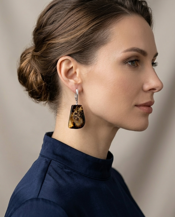 gintaro auskarai juvelyrika