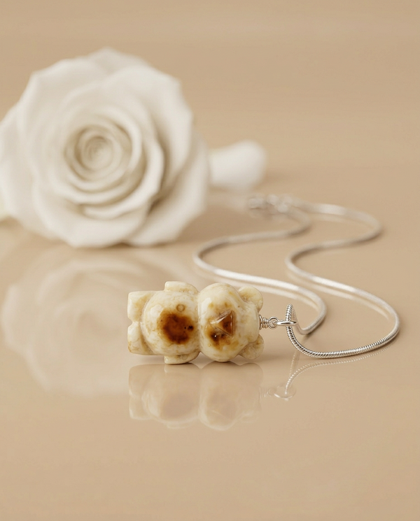 gintaro pakabukas su sidabru