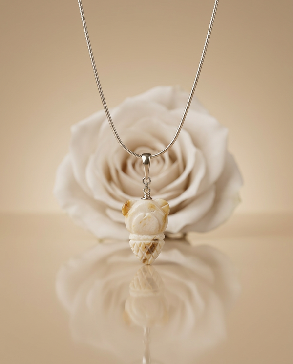 gintaro pakabukas su sidabru