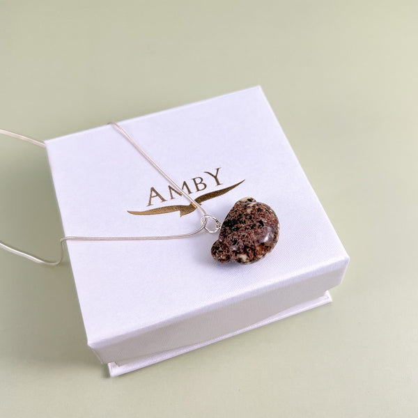 Amber pendant, silver 925 "Friendship"