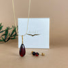 Blizgus gintaro rinkinys, auksuotas sidabras 925 "Cherry merry"