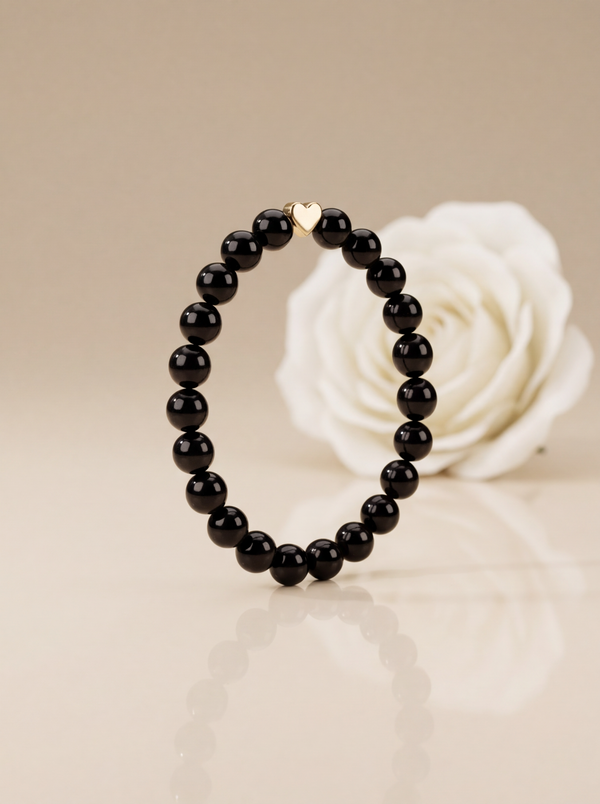 juodo gintaro apyranke . draugystes apyranke