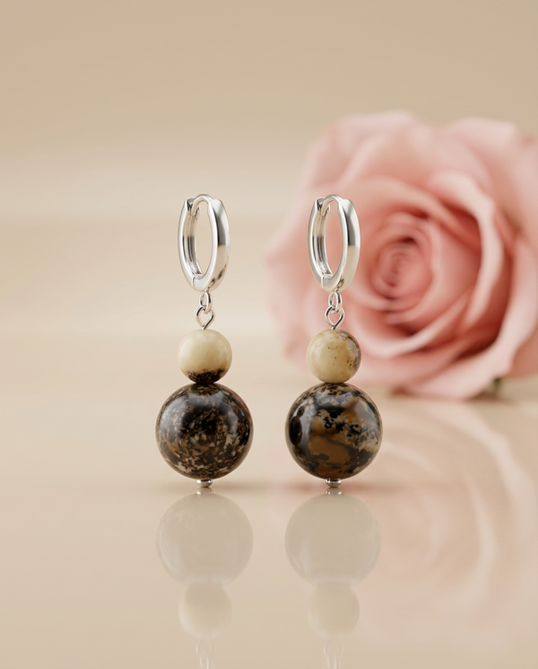 gintaro juvelyrika sidabro auskarai