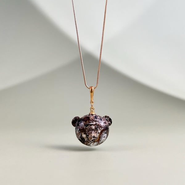 Gintaro pakabukas, auksuotas sidabras 925 "Vakaro draugas"