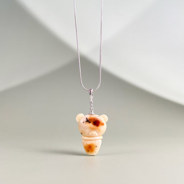 Amber pendant, silver 925 "Baltic fairy tale"