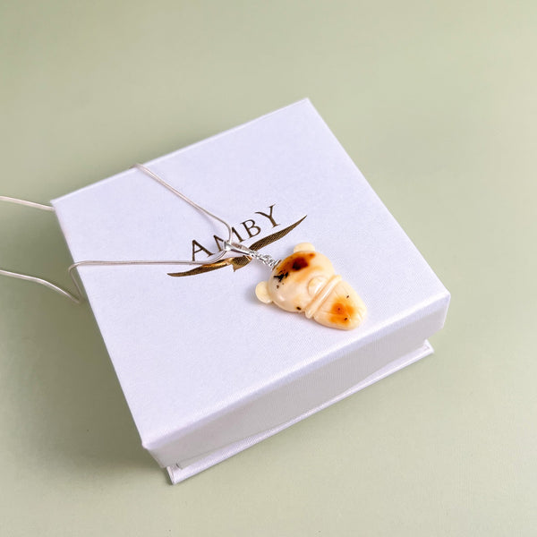 Amber pendant, silver 925 "Baltic fairy tale"