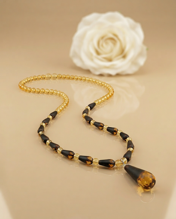 Gintaro vėrinys 45cm "Minimalistė"