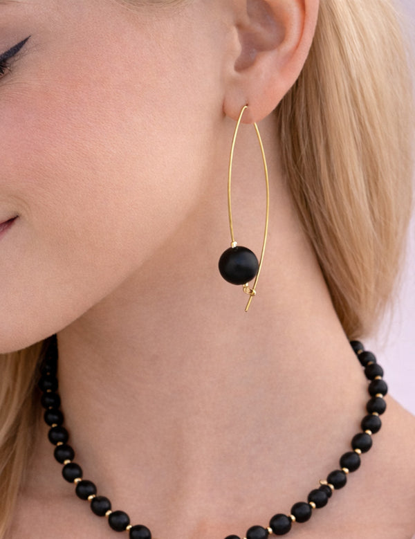 Gintaro auskarai, auksuotas sidabras 925 "Bellum drugys"