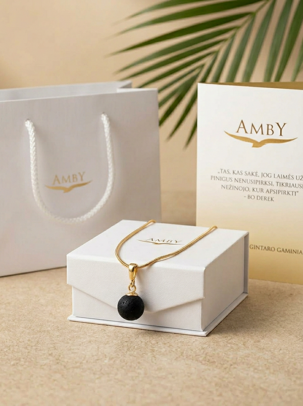 Amber pendant "Bellum gold"