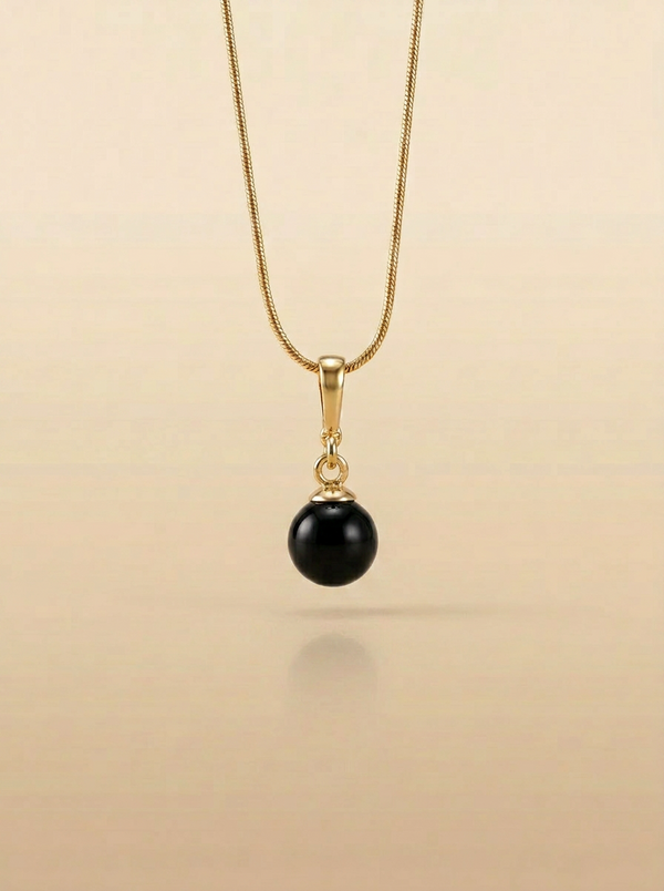 juodo gintaro pakabukas