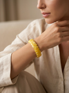 Matte amber bracelet "Black boulders"