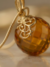 Amber pendant silver 925 "Crystals"