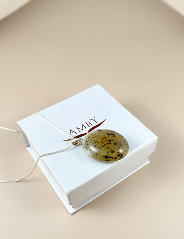 Gintaro pakabukas, sidabras 925 "Šydas"