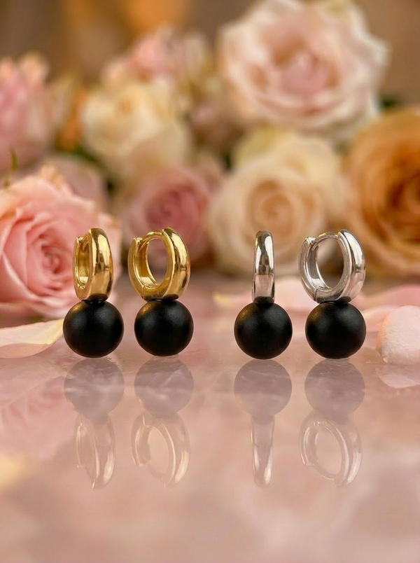 juodo_gintaro_auskarai