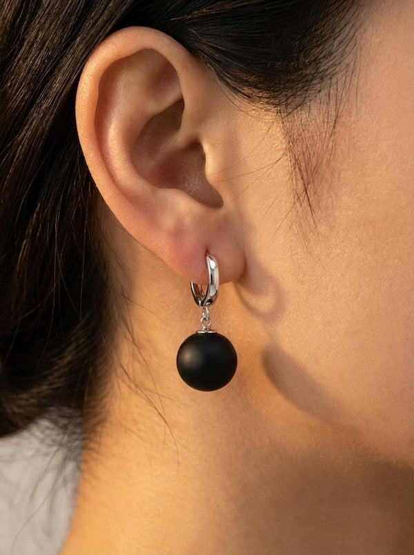 Gintariniai auskarai su sidabru 925 "Bellum silver"