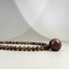 Black amber necklace 58cm, silver 925 "Lucky Amulet"