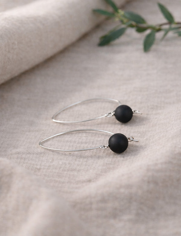 Amber earrings, gold-plated silver 925 "Landscape"