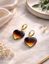 Amber earrings with silver 925 "Sun"
