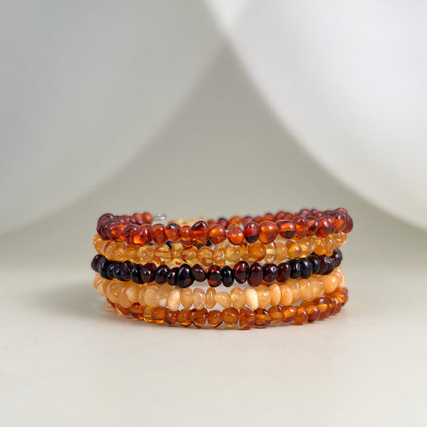 Gintarinė apyrankė "Spalvų karuselė"