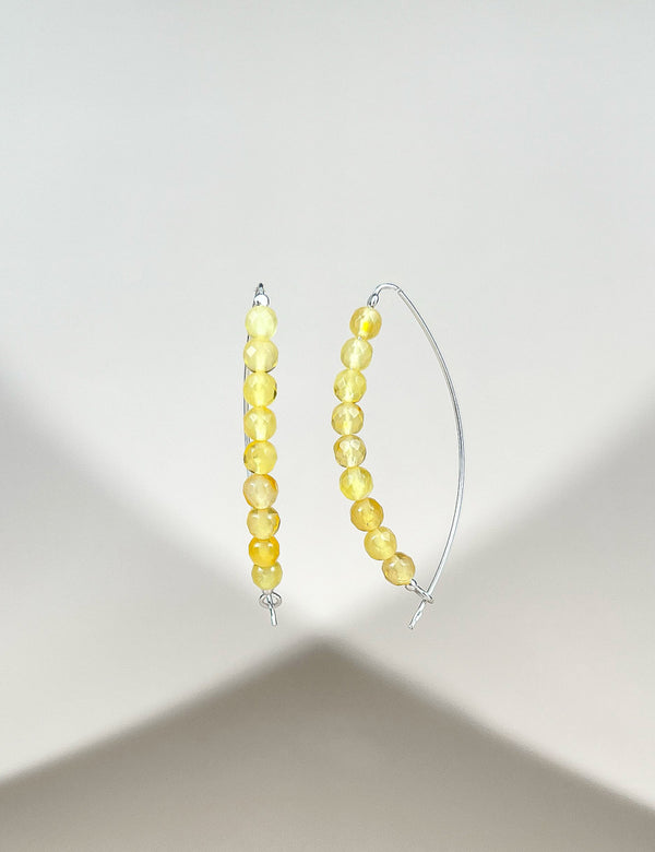 Gintaro auskarai, sidabras 925 "Švytintis drugys"