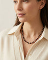 Amber necklace 40cm, gold-plated silver 925 "Evening glow"