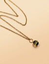 Amber necklace 51cm, gold-plated silver 925 "Bellum dandelion"
