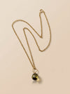 Amber necklace 51cm, gold-plated silver 925 "Bellum dandelion"