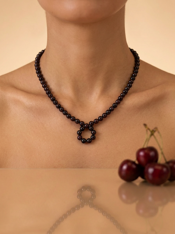 Amber necklace 51cm, gold-plated silver 925 "Bellum dandelion"