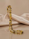 Clear amber necklace 45- 49cm, GOLD-PLATED SILVER or SILVER 925 "Gallaxy"