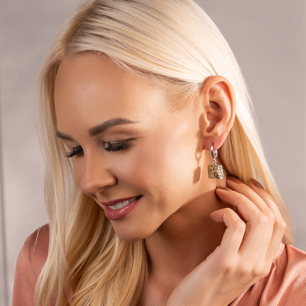 Gintariniai auskarai, sidabras 925 "Kerai"