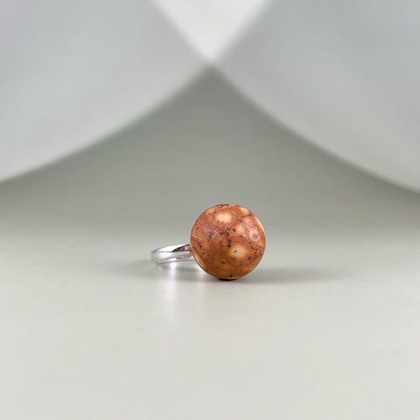 Gintaro žiedas,  sidabras 925 "Venera"