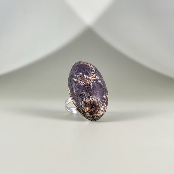 Gintaro žiedas,  sidabras 925 "Plutonas"