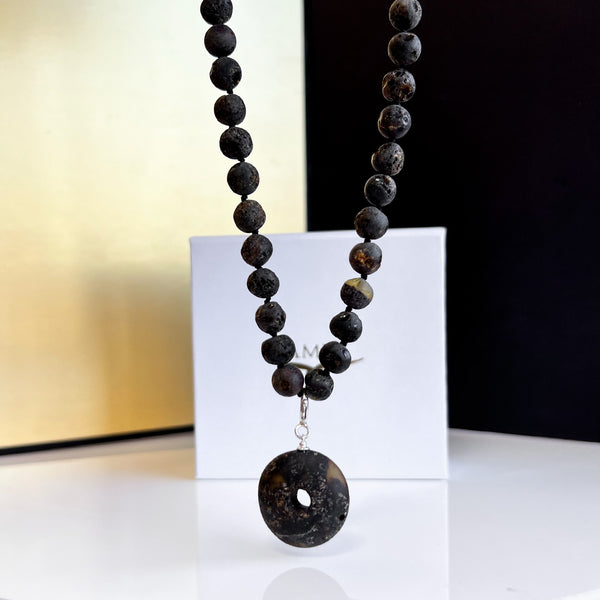 Gintaro vėrinys 50cm "Amuletas"
